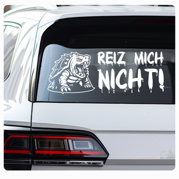 Reiz mich nicht! Autoaufkleber Schildkröte Turtle Sticker Aufkleber A4278